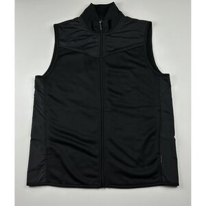 Perry Ellis Men's Full-Zip Black Performance Vest NWT Moisture Wicking Size M